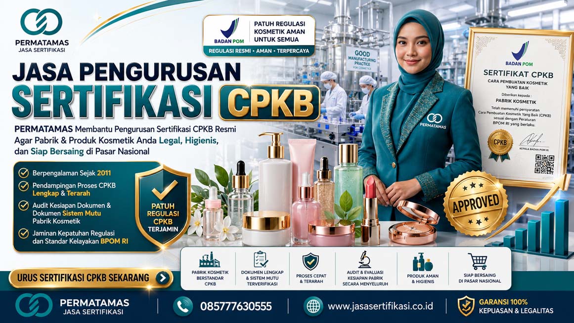Jasa Pengurusan BPOM Kosmetik dari Denah, CPKB, Izin Edar, hingga Sertifikat Halal